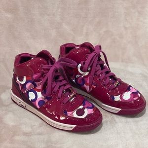 COACH high top sneakers, size 7